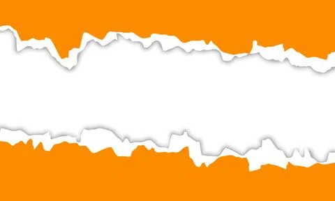 Yellow torn paper background. Illustrazione stock