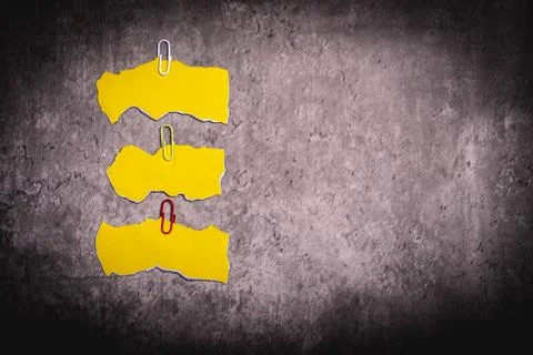 Yellow torn paper for inserting text.Copy space. Stock-Fotos