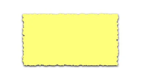 Yellow torn paper note pad on white background 스톡 일러스트