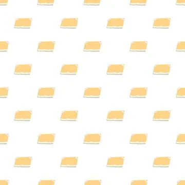 Yellow torn paper notes seamless pattern background Stock Illustration