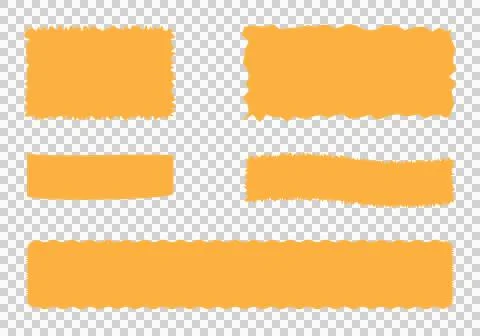 Yellow torn paper strips illustration Stock Illustration