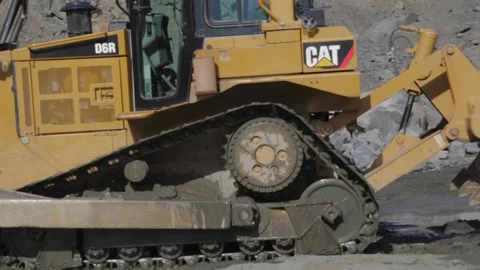 Yellow tractor Stock Footage 130754961