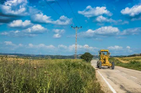 Yellow Tractor Stock Photos