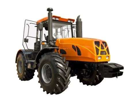 Yellow tractor Stock Photos