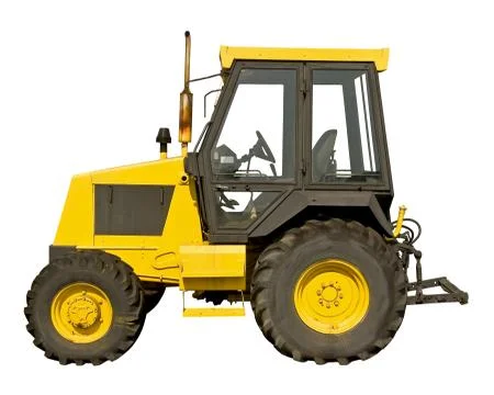 Yellow  tractor Stock Photos