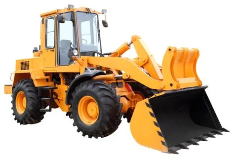 Yellow tractor. Stock Photos