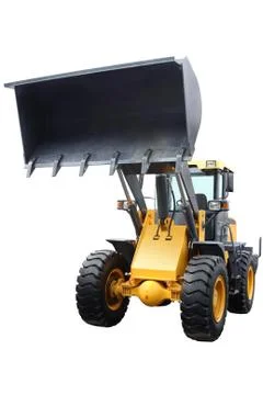 Yellow tractor Stock Photos