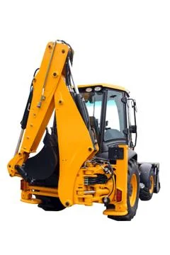 Yellow tractor Stock Photos