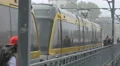 Yellow train crossing the bridge, Porto 4k or 4k+ Resolution