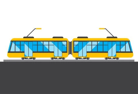 Yellow train picture Illustrazione stock
