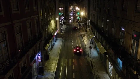 Yellow tram Cais do Sodre Lisbon Portugal Stock Footage 101749779