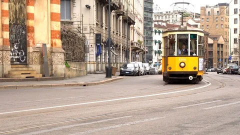 Yellow tram Video stock 104848630
