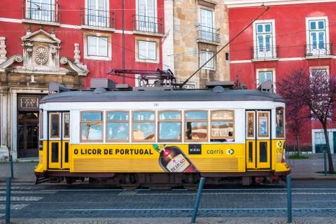Yellow Tram Stock Photos