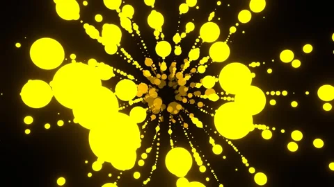 Yellow Transforming Neon Bubbles Background VJ Loop in 4K Video stock 334718831