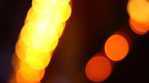Yellow Transitory Spots Bokeh Stock Footage 46129207