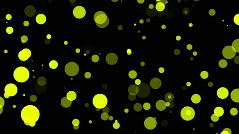 Yellow translucent particles slowly moving on a dark background. abstract animat Stock Footage 97166564