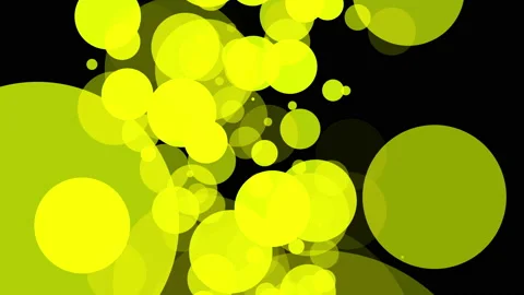 Yellow translucent particles slowly moving on a dark background. abstract animat Stock Footage 97166801