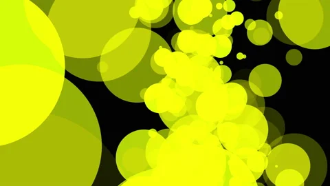 Yellow translucent particles slowly moving on a dark background. abstract animat Stock Footage 97166847