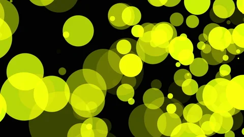 Yellow translucent particles slowly moving on a dark background. abstract animat Stock Footage 97166888
