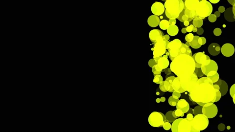 Yellow translucent particles slowly moving on a dark background. abstract animat Stock Footage 97166982