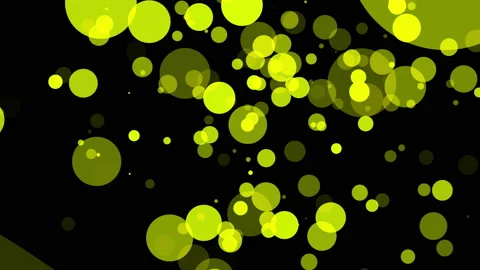 Yellow translucent particles slowly moving on a dark background. abstract animat Stock Footage 97167102