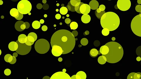 Yellow translucent particles slowly moving on a dark background. abstract animat Stock Footage 97167217