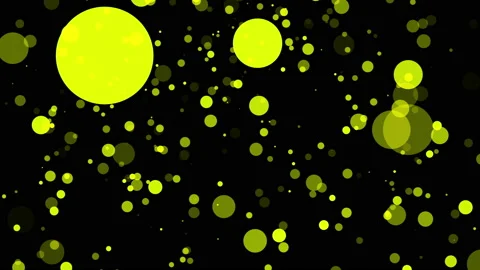 Yellow translucent particles slowly moving on a dark background. abstract animat Stock Footage 97167360