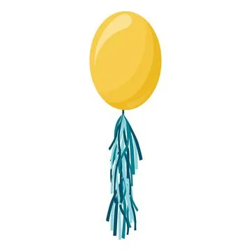 Yellow transparent balloon on background Stock Illustration