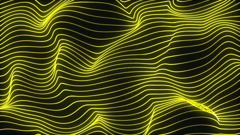 Yellow trapcode form wave background. Creative digital wave texture 스톡 일러스트