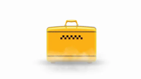 Yellow Travel Case Drop Stock Footage 22780555