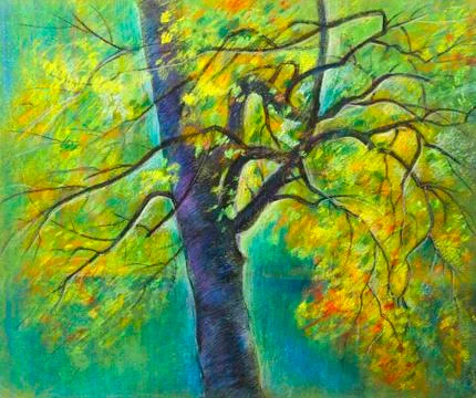 Yellow tree Stock Illustration