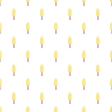 Yellow tree pattern creating a seamless autumn background イラスト素材