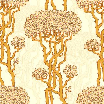 Yellow trees Stock Illustration