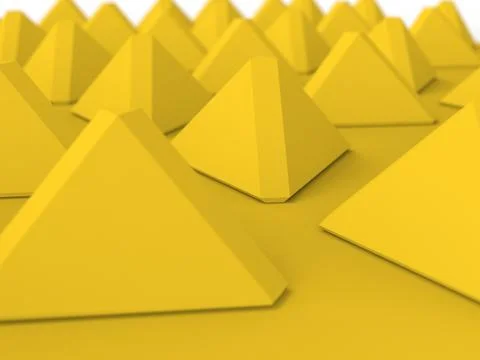 Yellow Triangle Background – Geometric Abstract Design Stock Illustration