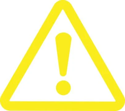 Yellow Triangle Caution Outline Stock Illustration