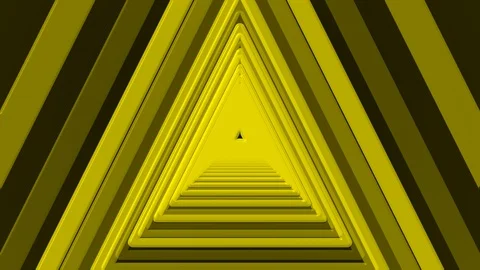 Yellow Triangle Tunnel move Stock Footage 100144839