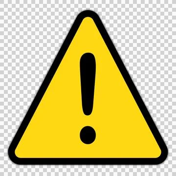 Yellow triangle warning sign with exclamation mark イラスト素材