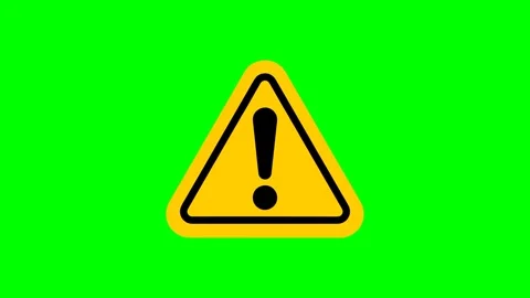 Yellow Triangle warning sign mark animated danger sign warning triangle Stock Footage 311059993