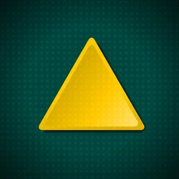 Yellow triangular frame covered with transparent dots Stock Illustration