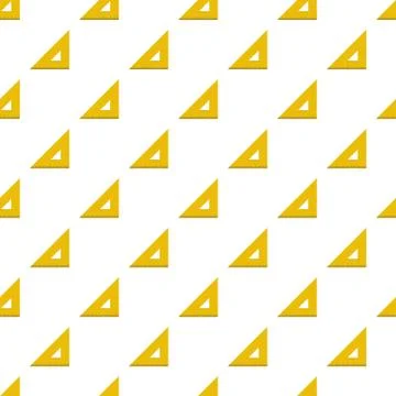 Yellow triangular ruler pattern seamless Stock Illustration