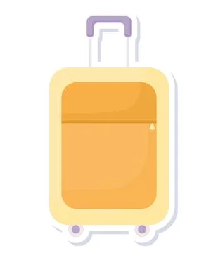 Yellow trolley briefcase Ilustração Stock