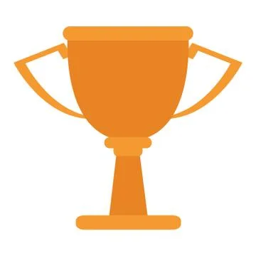 Yellow trophy cup icon Illustrazione stock