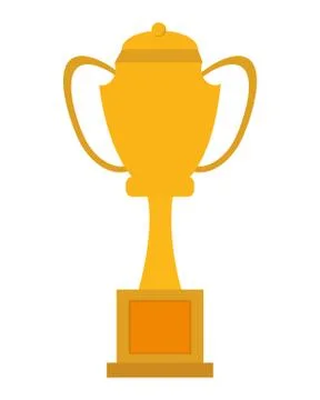 Yellow trophy cup icon Stock Illustration