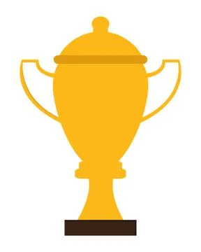 Yellow trophy cup icon Stock Illustration