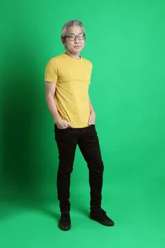 Yellow Tshirt Man Stock Photos