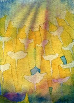 Yellow tulips Stock Illustration
