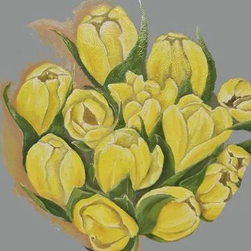 Yellow tulips Stock Illustration
