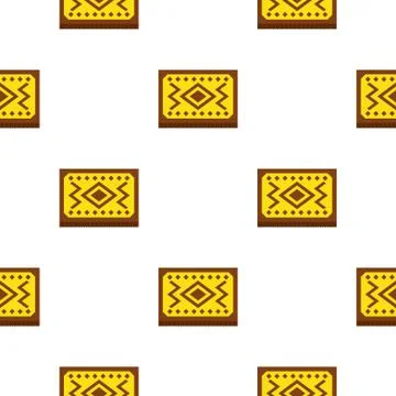 Yellow Turkish carpet pattern seamless Stock Illustration