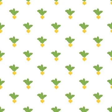 Yellow turnip pattern creating a seamless background Illustrazione stock