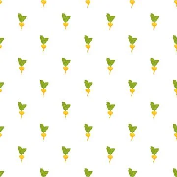 Yellow turnip vegetable seamless pattern repeating background 스톡 일러스트